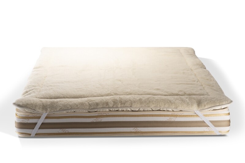Matras topper teddy merino wol - linnen
