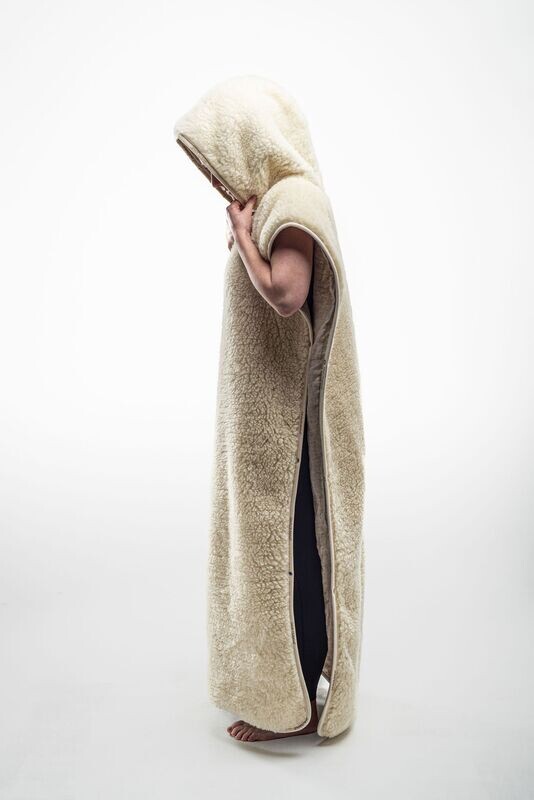 Teddy merino poncho