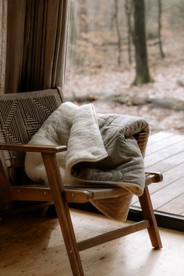 Teddy merino en linnen - woondeken Teddy merino en linnen - woondeken