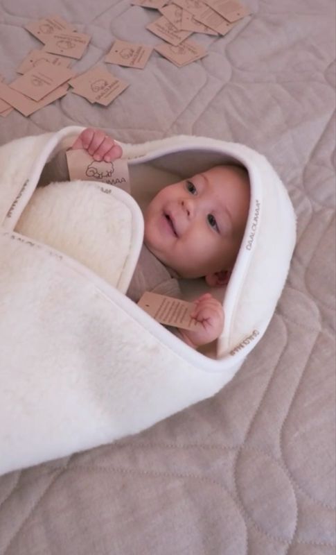 Teddy merino wikkeldeken 100x100cm