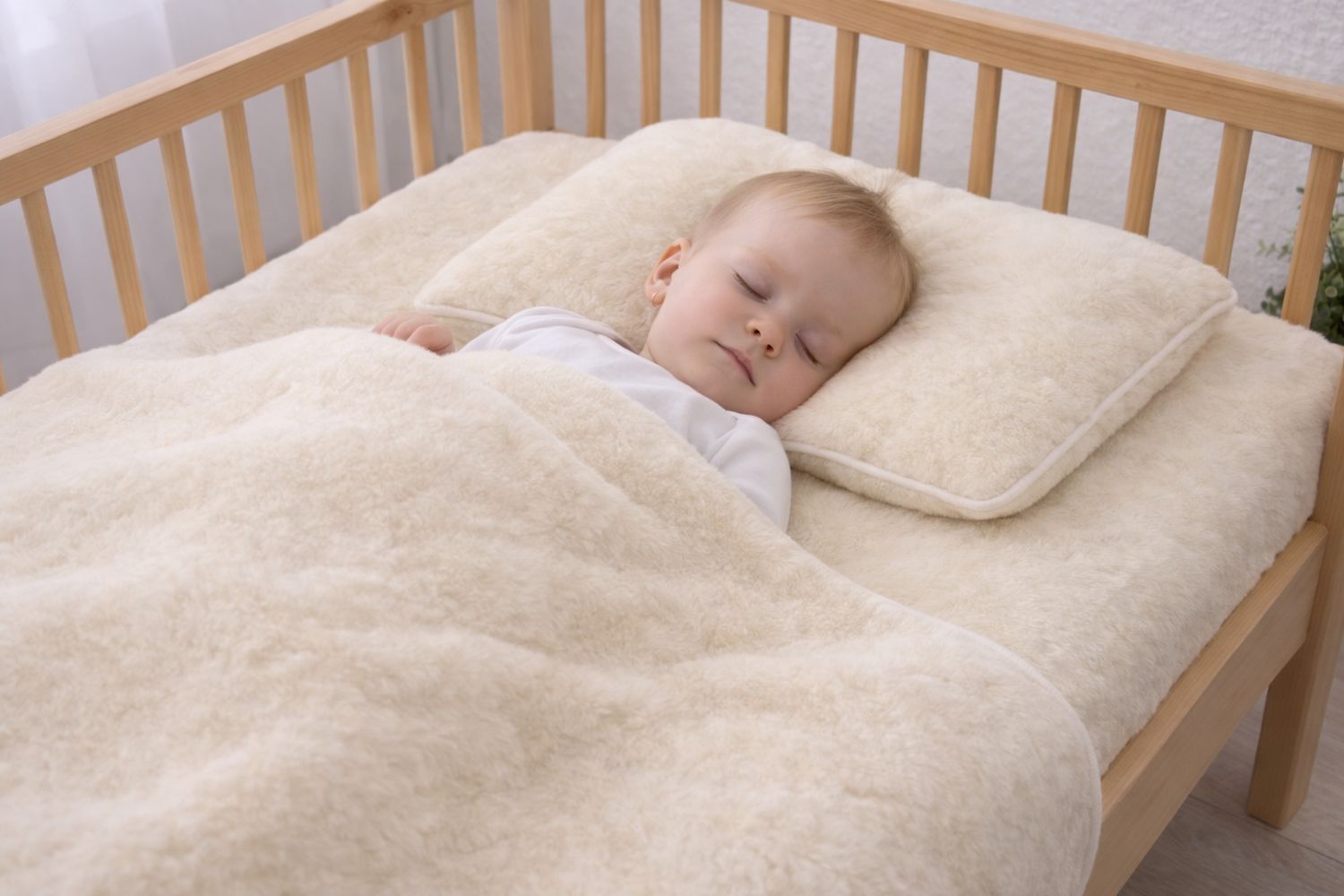 Teddy merino ledikantdeken