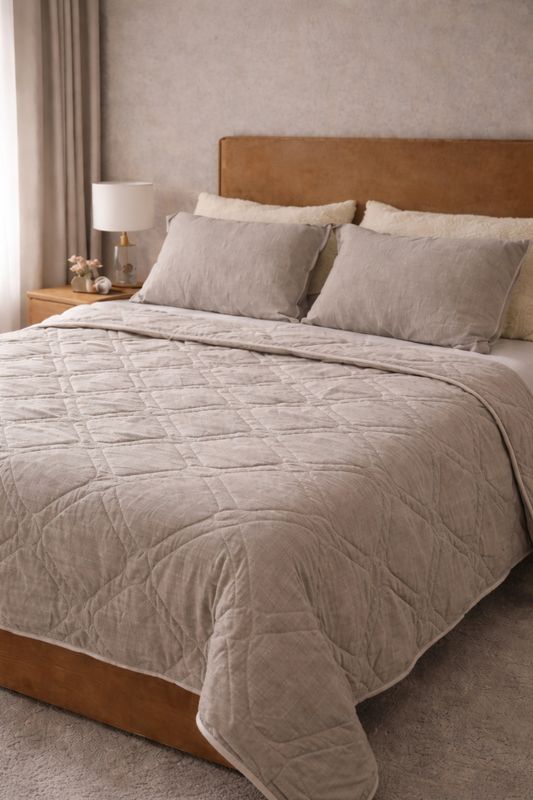 Linnen zomerdekbed - merino wol vulling Linnen zomerdekbed - merino wol vulling