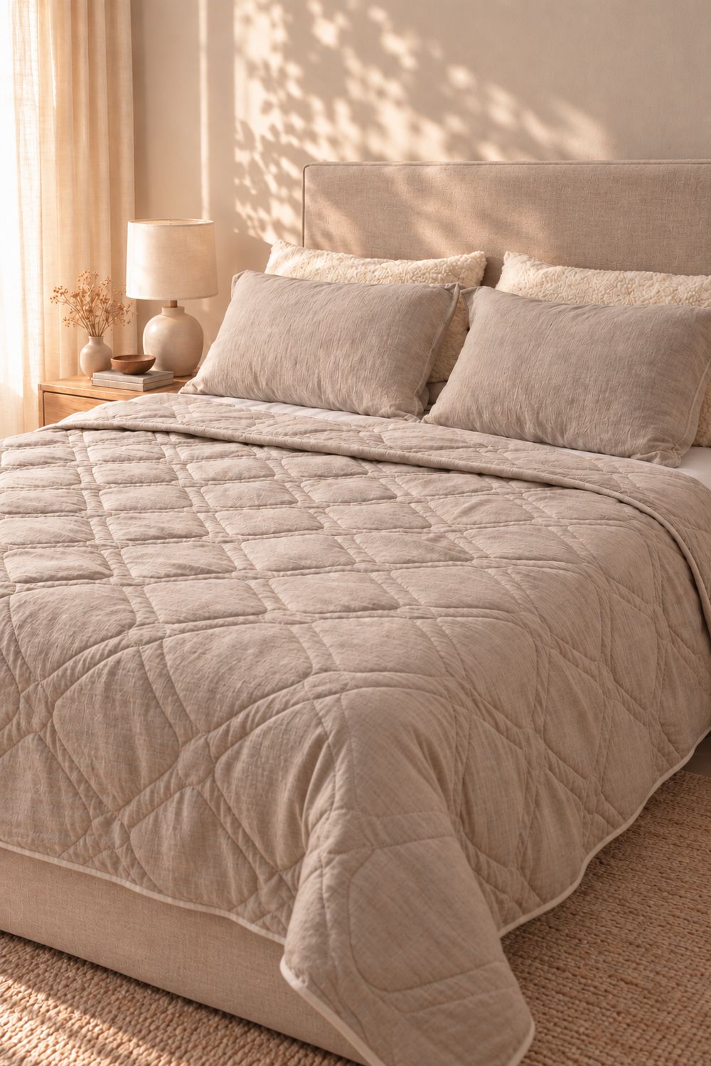 Linnen zomerdekbed - merino wol vulling Linnen zomerdekbed - merino wol vulling