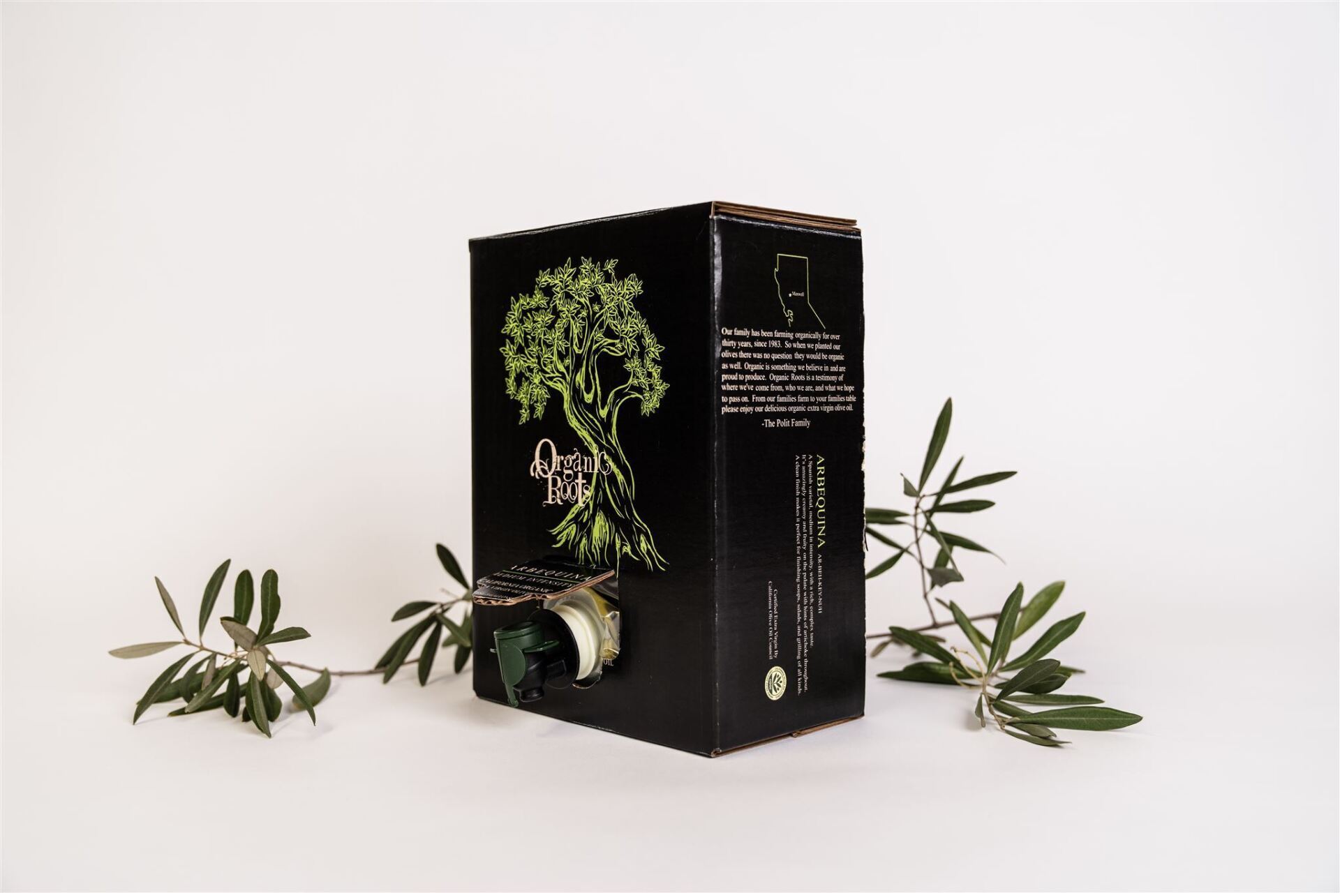 Organic Arbequina Extra Virgin Olive Oil - 3L Bag in Box