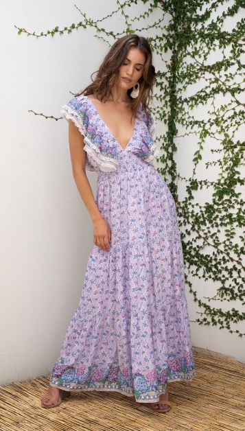 Robe bohème décolleté plongeant