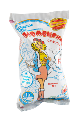 Мороженое пломбир (пломбирная семейка) ванильный в вафельном стаканчике 75 гр.