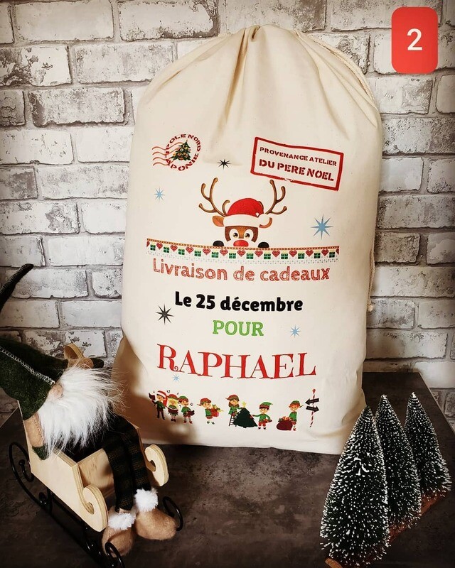 Hotte de Noël H75x50cm