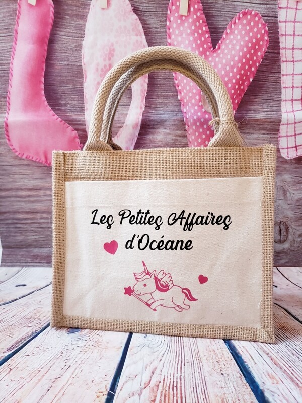 Sac cabas jute et coton Small