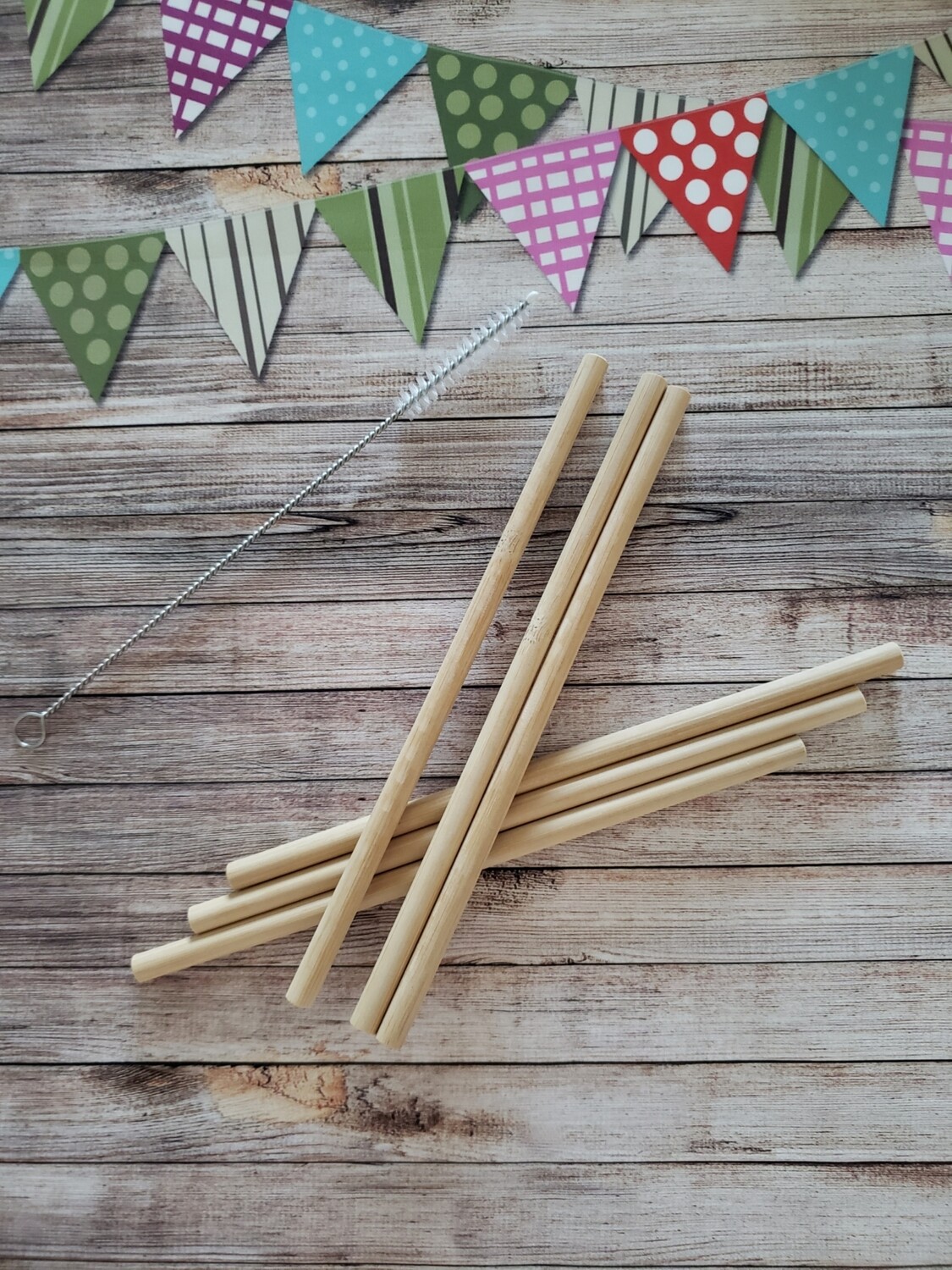 Pailles en bambou x6