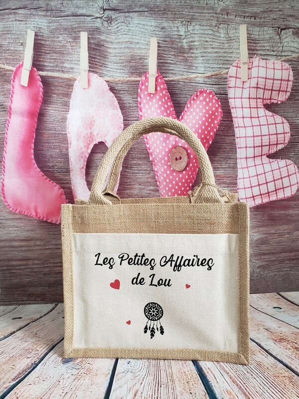 Sac cabas jute et coton Small