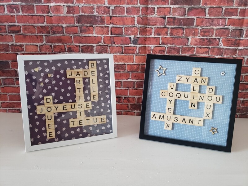 Cadre scrabble 22x22cm
