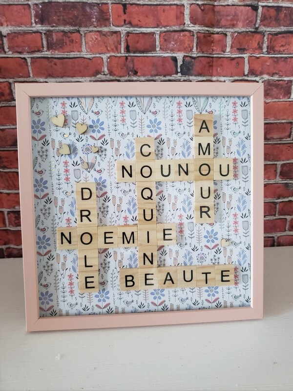Cadre scrabble 22x22cm