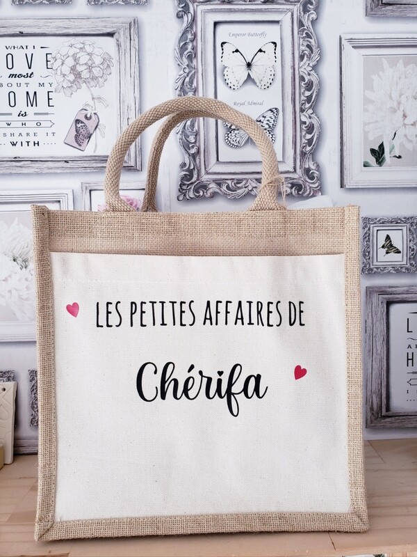 Sac cabas jute et coton Medium