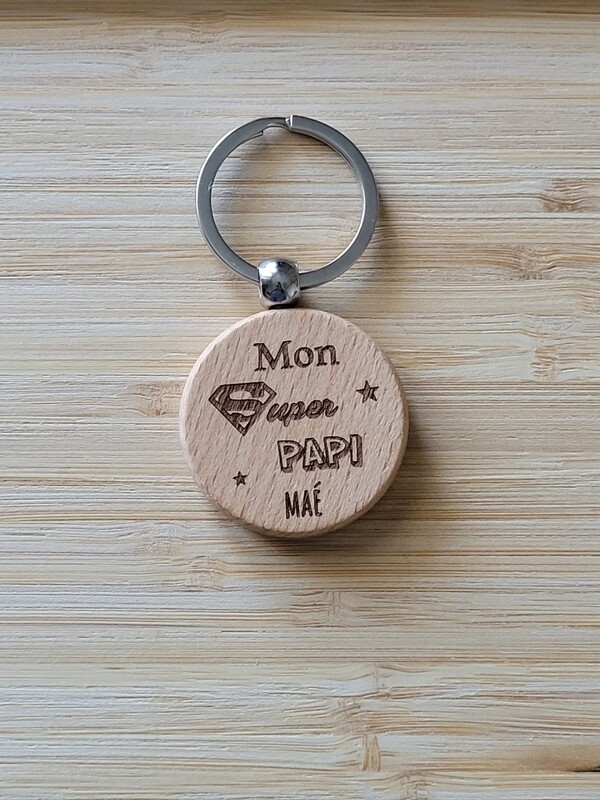 Porte-clés en bois personnalisable