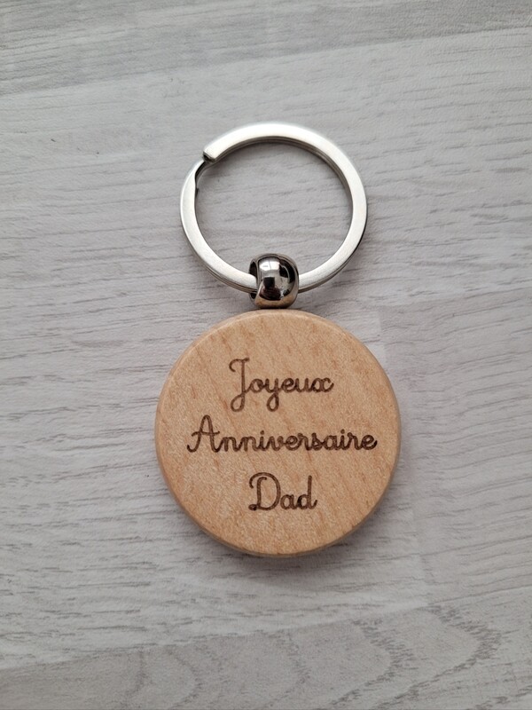 Porte-clés en bois personnalisable