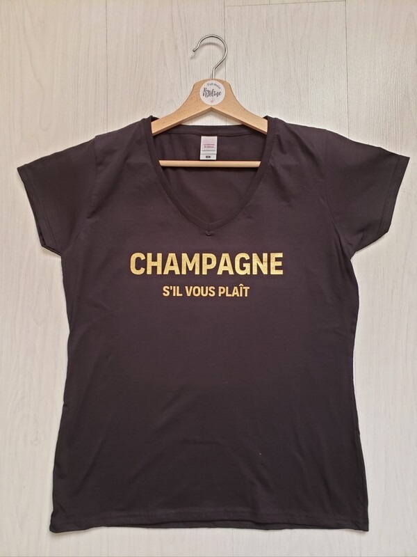 T-shirt femme noir 100% coton