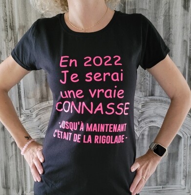 T-shirt femme noir 100% coton