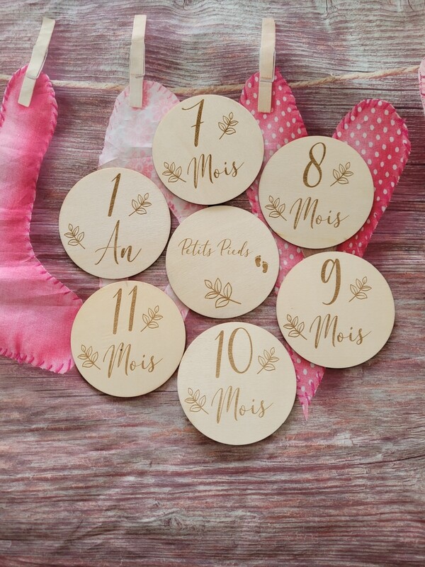 Cartes étapes bébé x7
