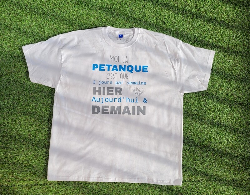 T-shirt homme (ou mixte) blanc 100% coton