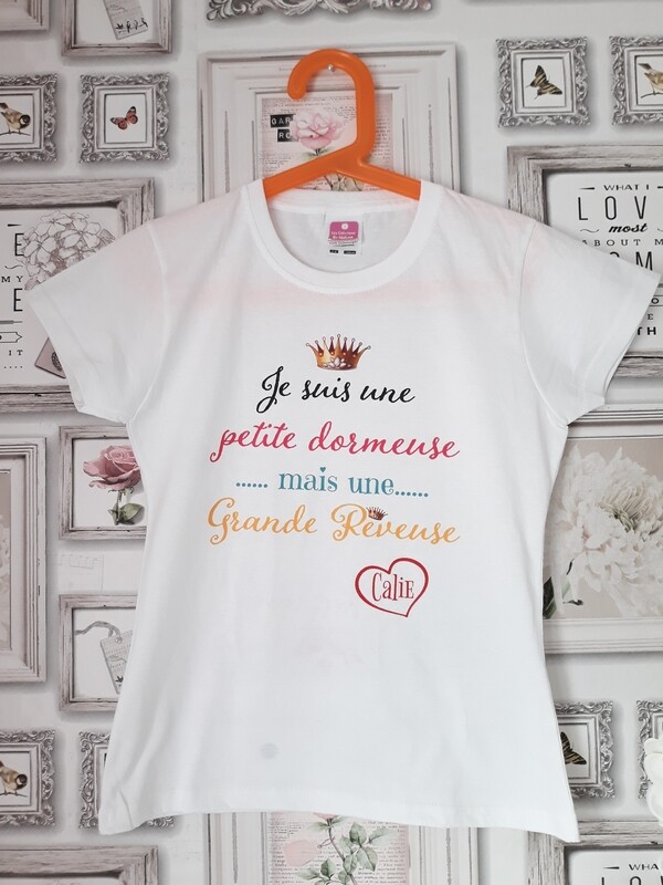 T-shirt fille cintré 100% coton