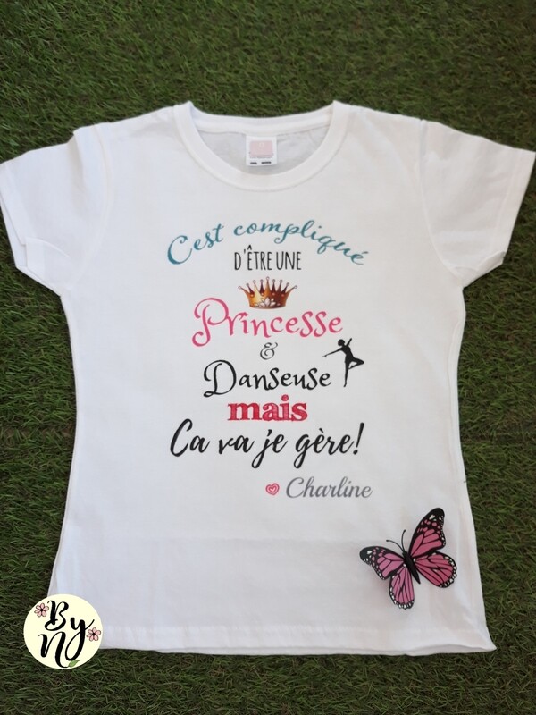 T-shirt fille cintré 100% coton