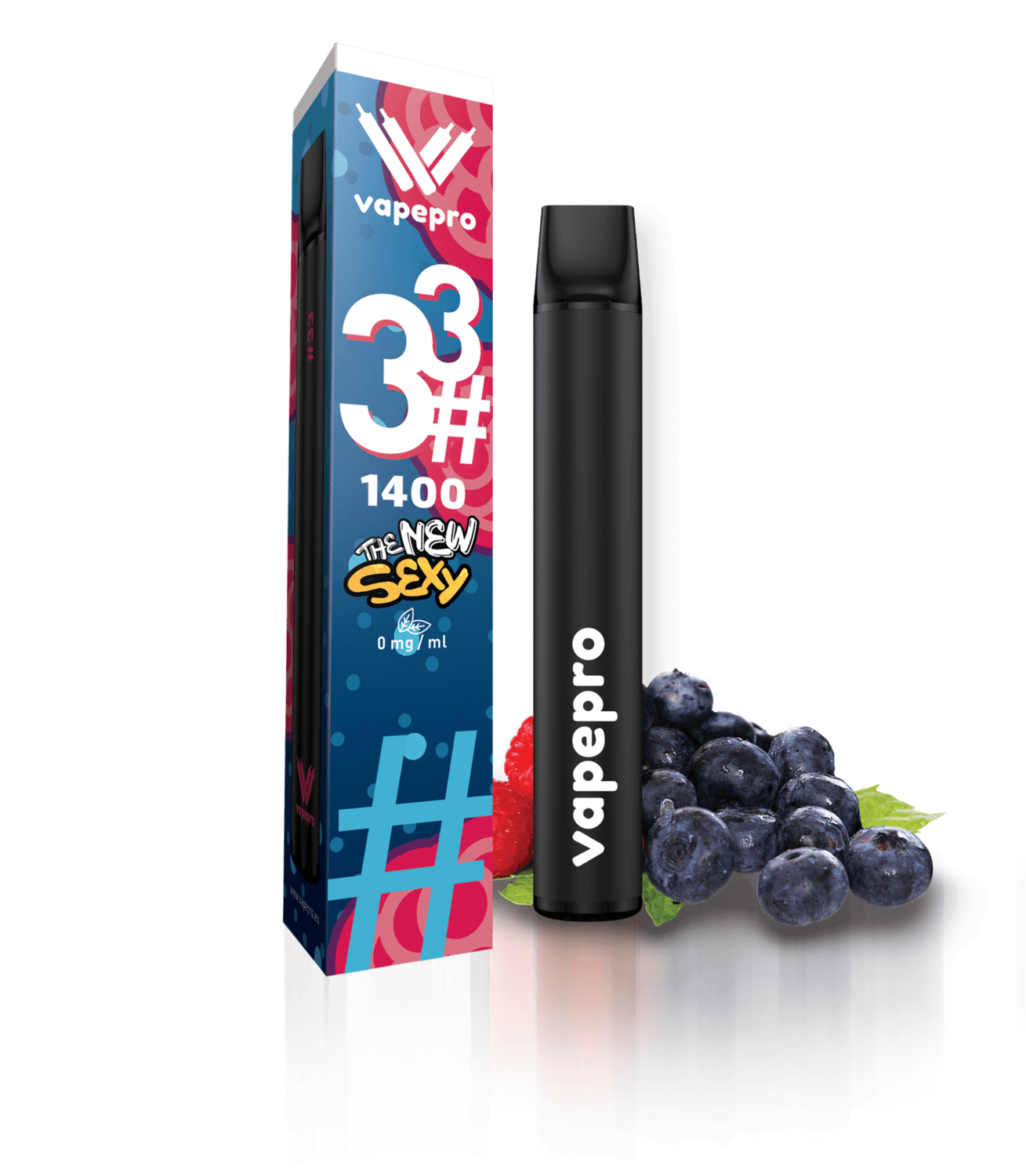 #33 Μύρτιλο Βατόμουρο - Blueberry Raspberry - 1400 Puffs