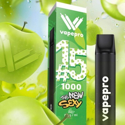 #15 Πράσινο Μήλο - Green Apple - 1000 Puffs