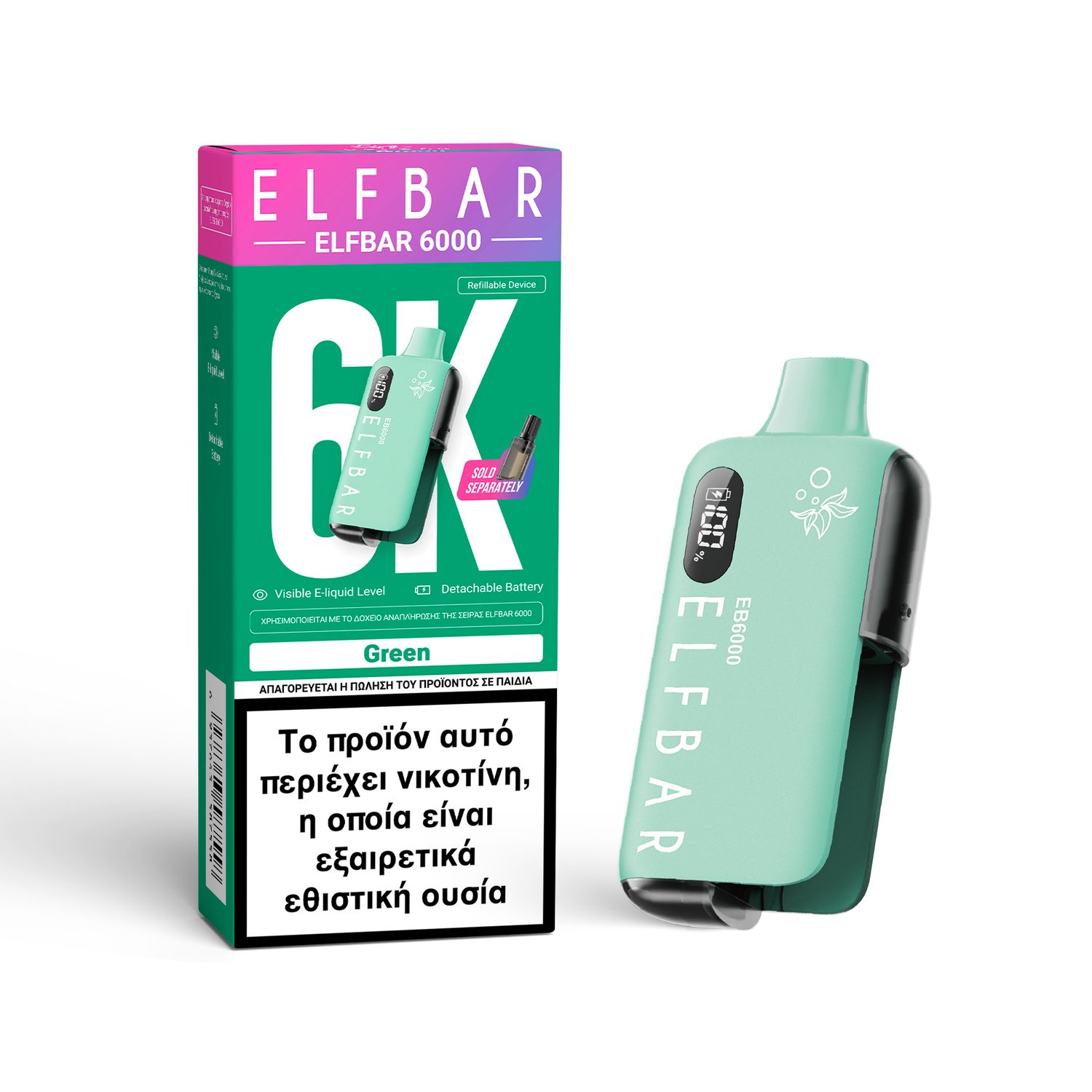 ELFBAR 6000 DEVICE REFILLABLE