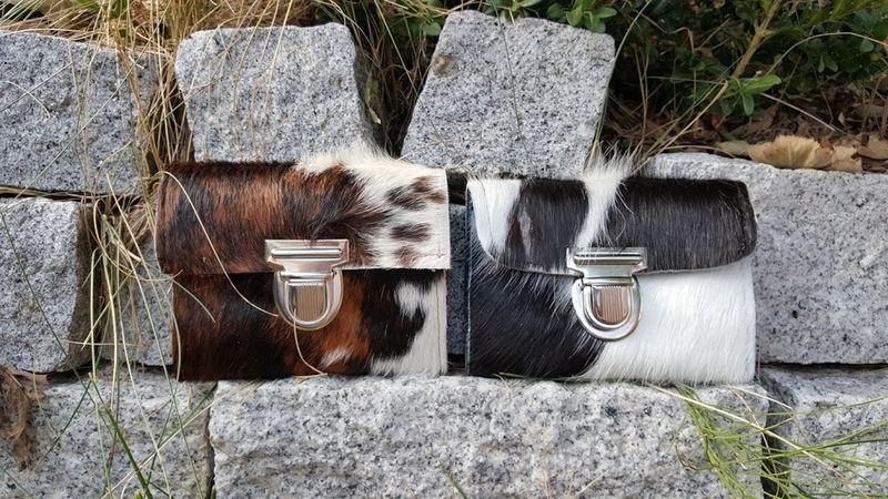 KUHIE®, "Heidi" Kuhfellgeldbeutel/Geldbörse "M" ca. 14,5 x 11 cm