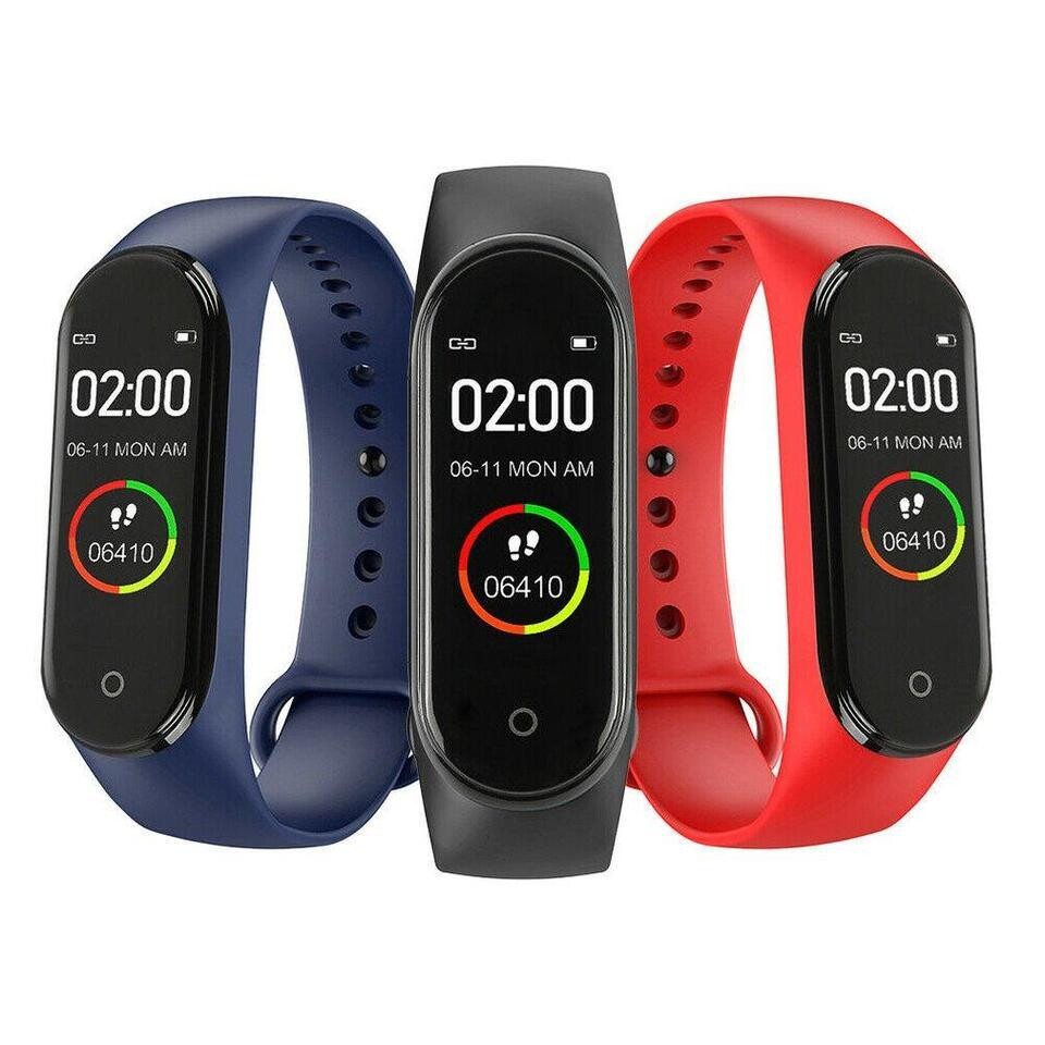 KLiHD Fitness Tracker, M4 Smart Watch, Activity Tracker Orologio con Cardiofrequenzimetro, IP67 Impermeabile Pedometro Sport Braccialetto Salute Fitness