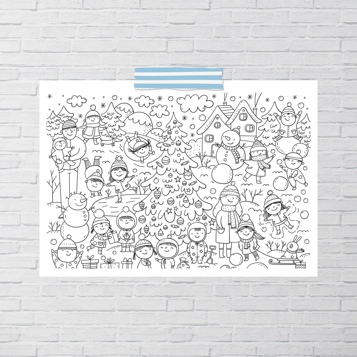 I Love Winter Giant Coloring Poster – Fair Play Projects