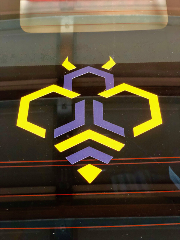 EVL BEE fender badge decals