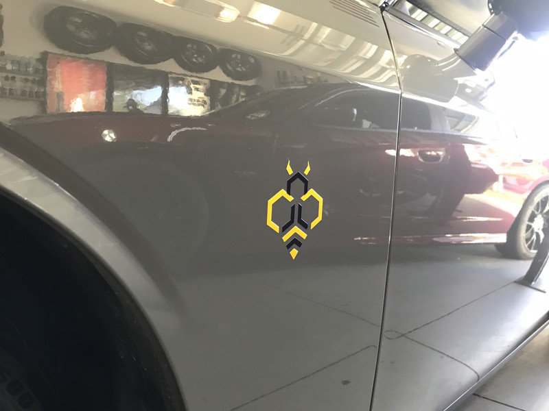 EVL BEE fender badge decals