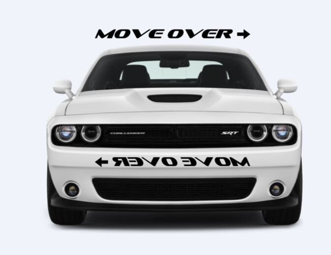 Challenger front bumper decal