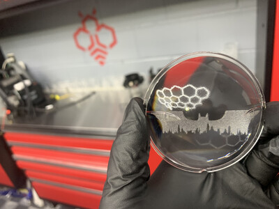 Projector Lens Laser etching service