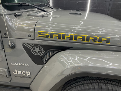 Jeep and Gladiator Hood Side Text Decals