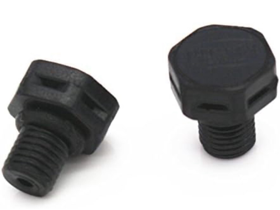 IP68 Screw In Type Plastic Protective Vent Breather Plug Milvent Black