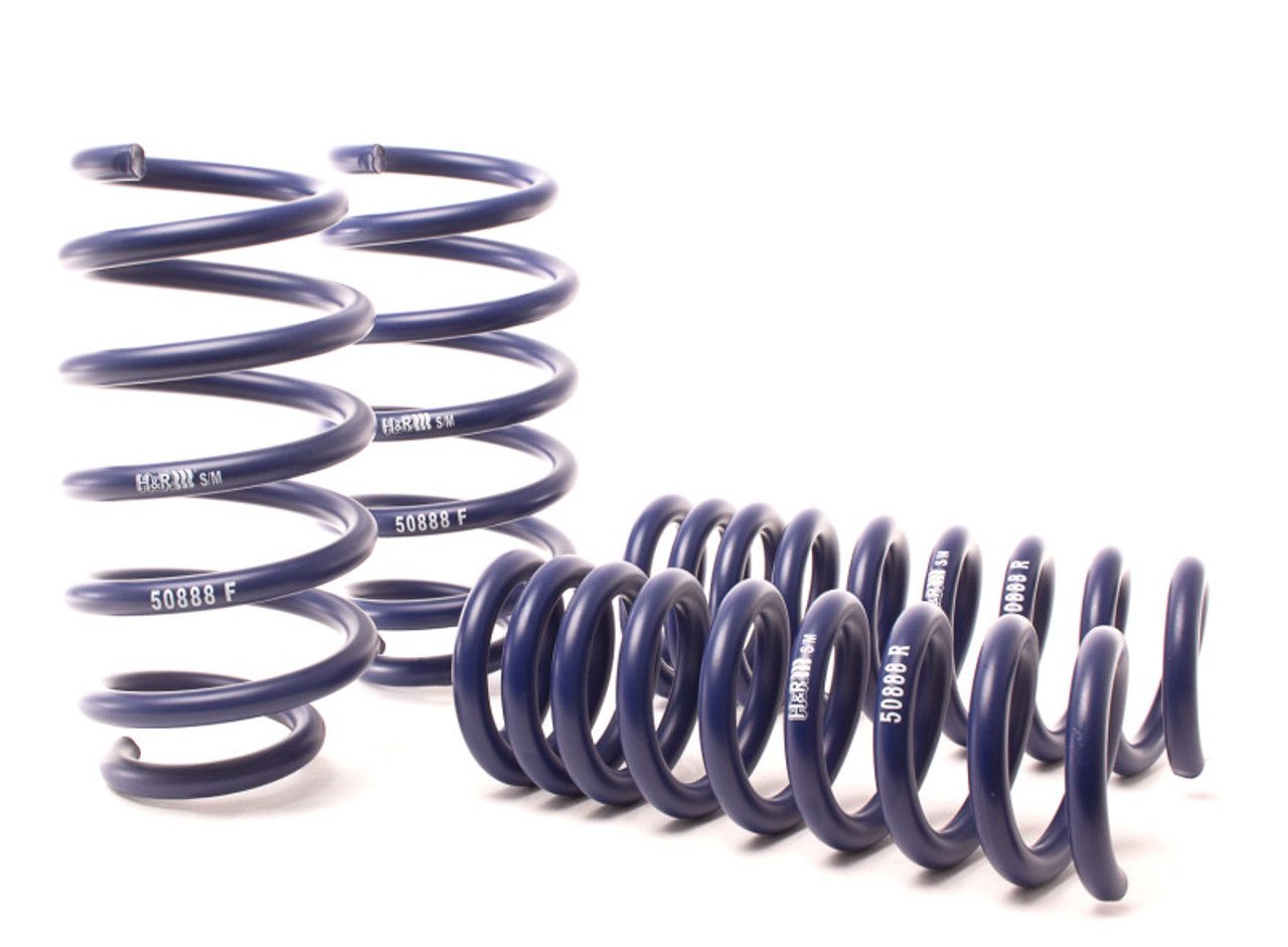 H&amp;R 50888 Sport Springs 1.7&quot; Front 1.4&quot; Rear Lowering for 06-23 Challenger, Charger R/T 5.7L, SRT8 6.1/6.4L, SRT 392 &amp; SRT Hellcat 6.2L HEMI