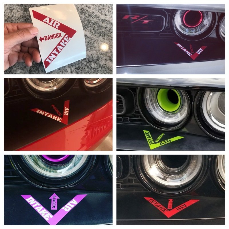 Headlamp Air  Intake Decal for Dodge Challenger