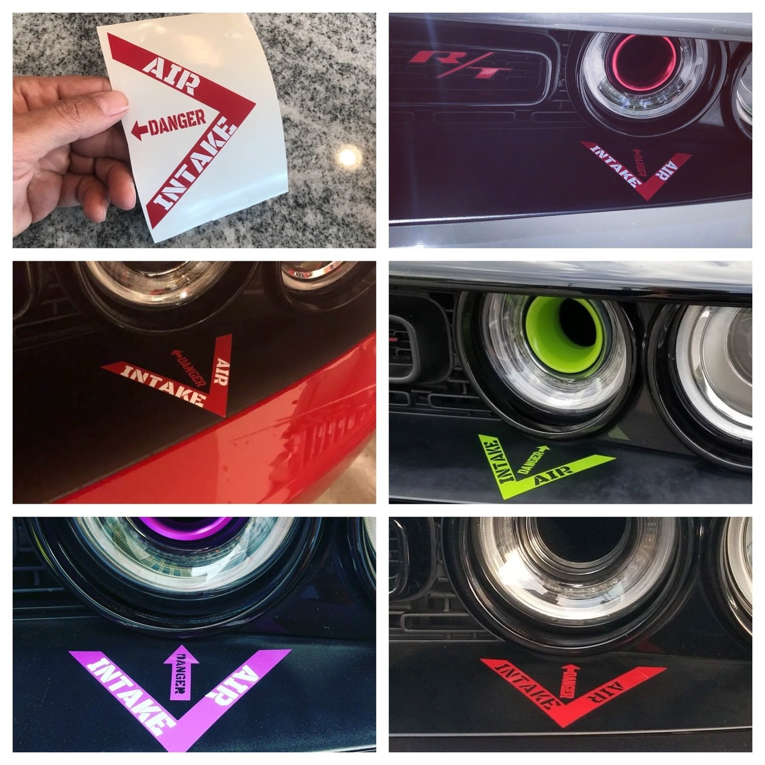 Headlamp Air  Intake Decal for Dodge Challenger