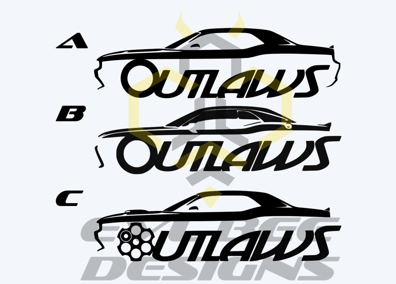 OG Outlaws Quarter Glass Decal