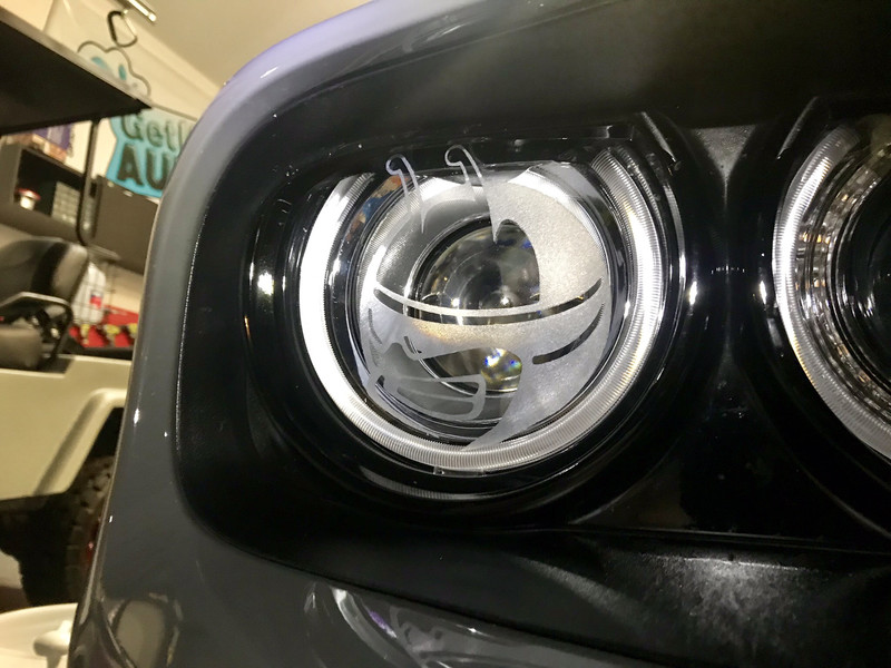 Challenger Frosted Headlight Decal Set