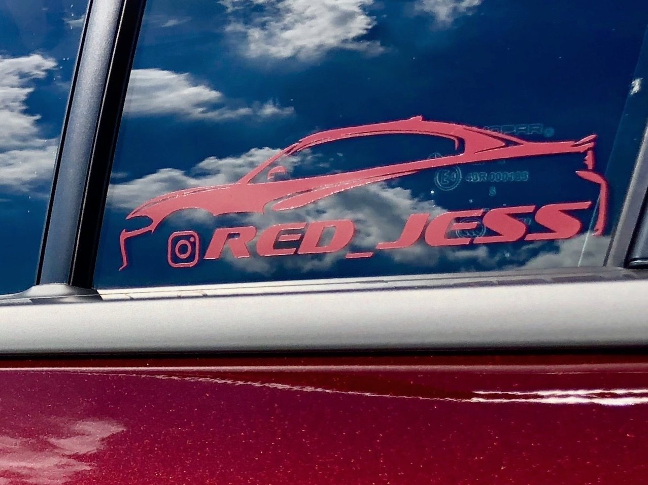 Charger Instagram Decal