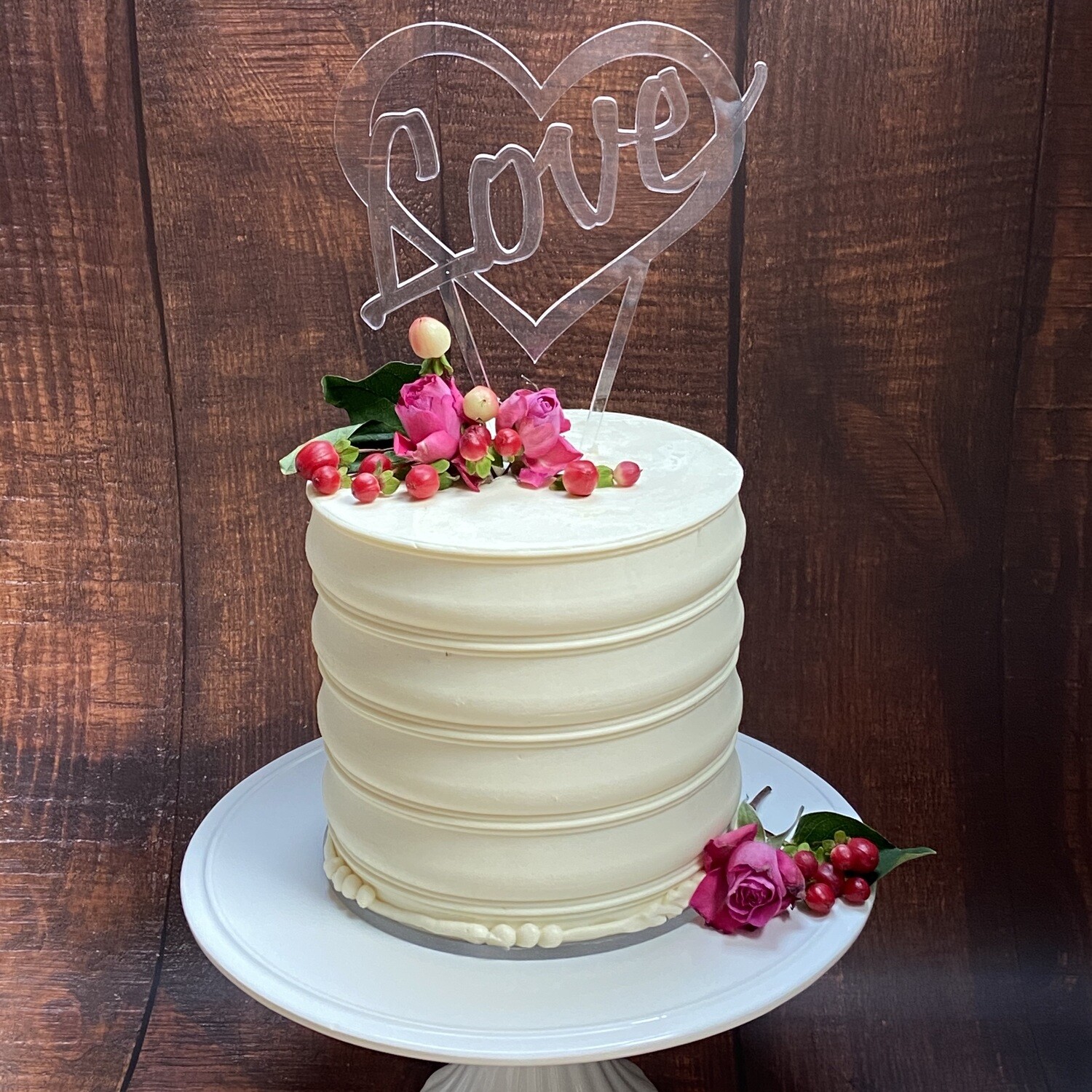 Large Love + Hearts Cake Topper