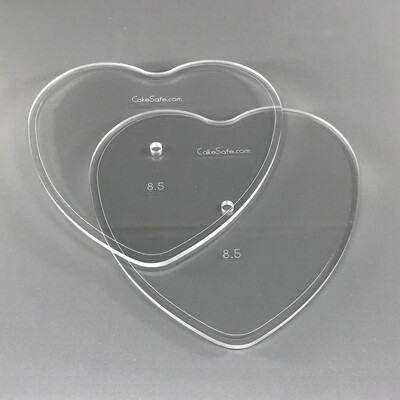 Clearance - 6.25&quot; Heart Acrylic Disks - 2 Disk Set