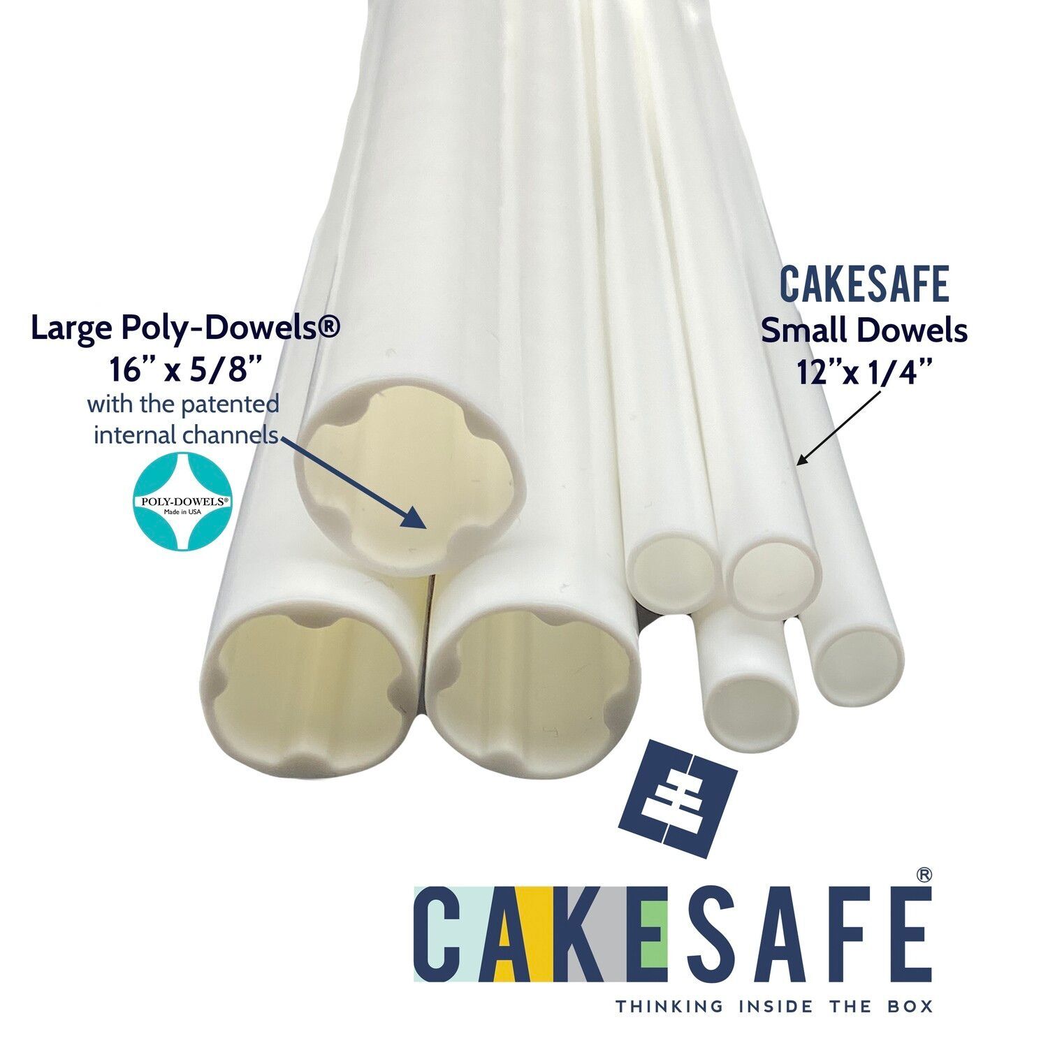 Poly-Dowels for Stacking Cake Tiers
