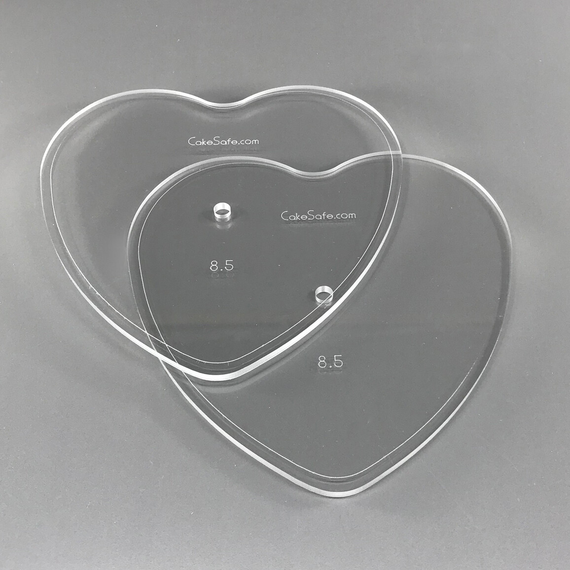 Clearance - 8.25" Heart Acrylic Disks - 2 Disk Set