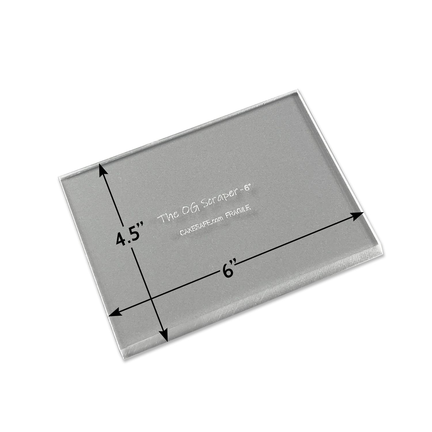 The OG Icing Scraper — 6 Inch Clear Acrylic
