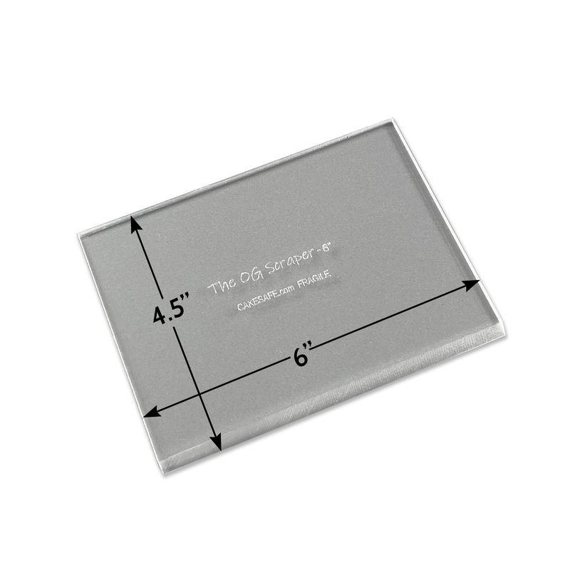 The OG Icing Scraper — 6 Inch Clear Acrylic