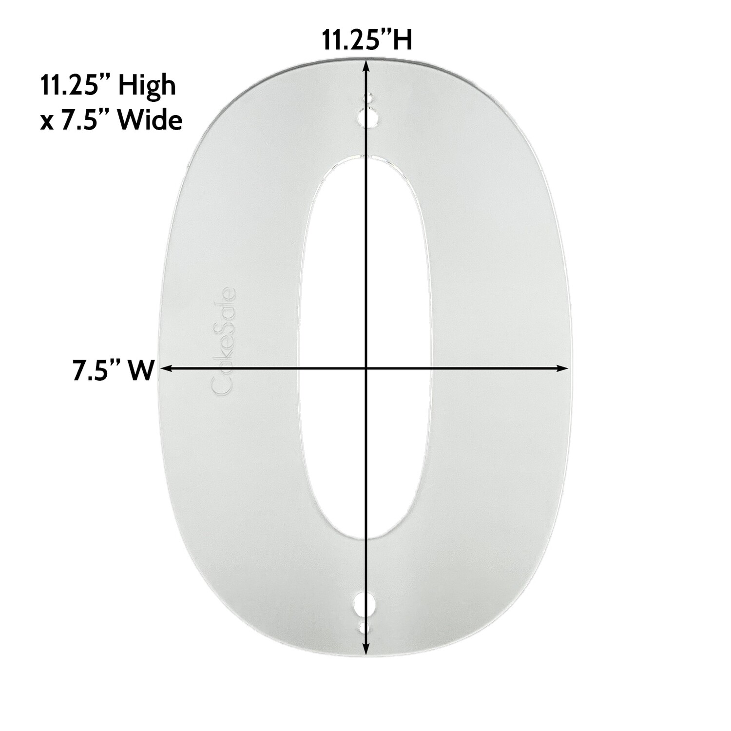Individual Number Cake Template, Number: 0